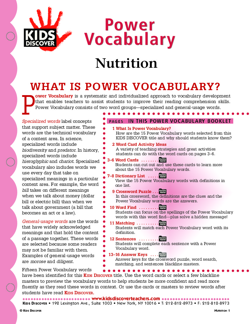 Nutrition - Kids Discover