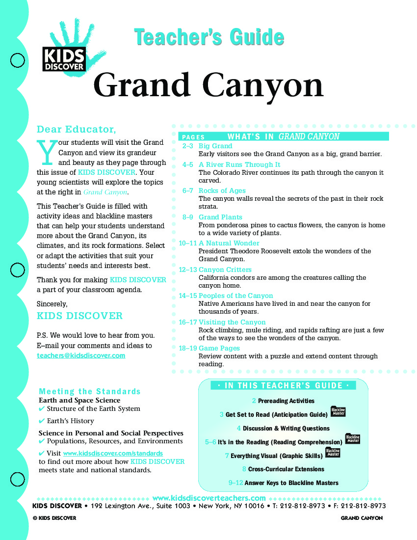Grand Canyon - Kids Discover - 850 x 1100 jpeg 696kB